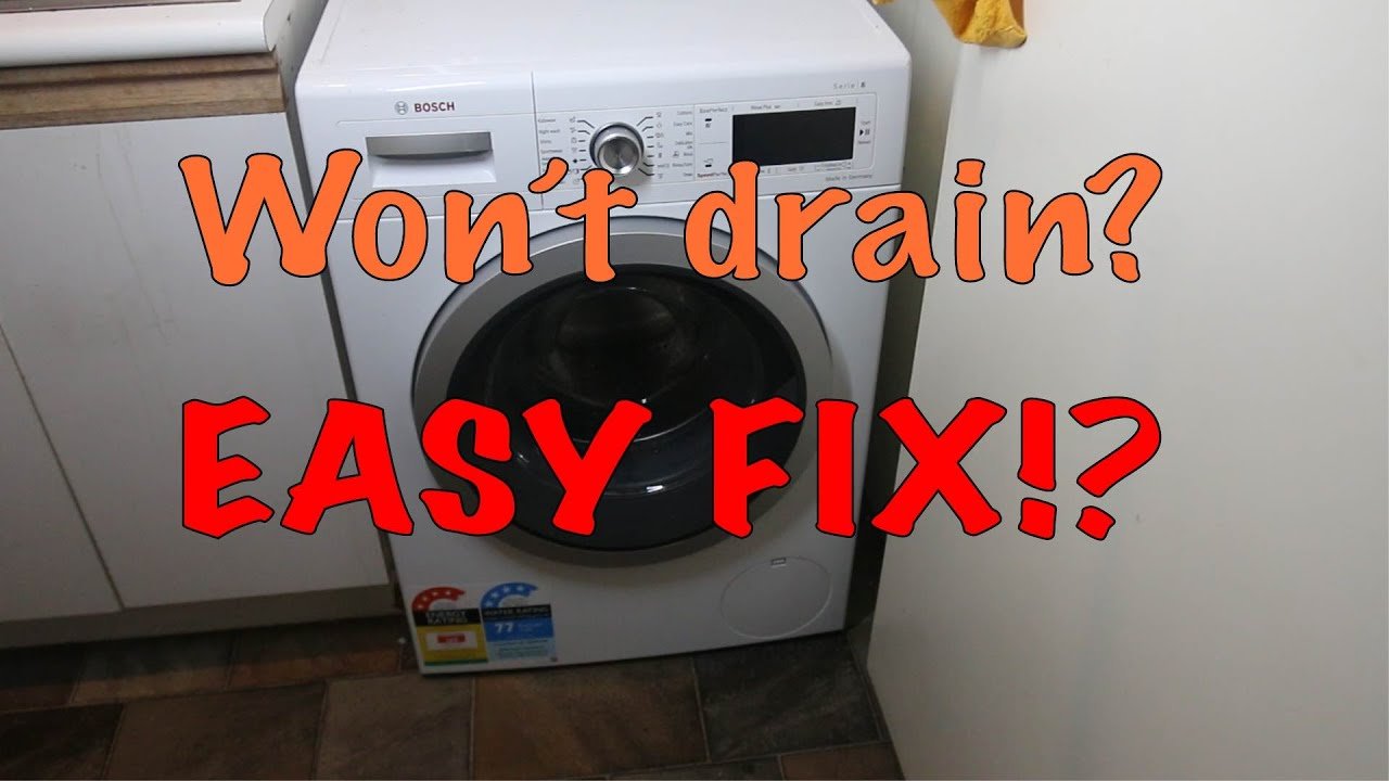 Bosch Washing Machine Not Draining Quick Fixes & Troubleshooting Tips
