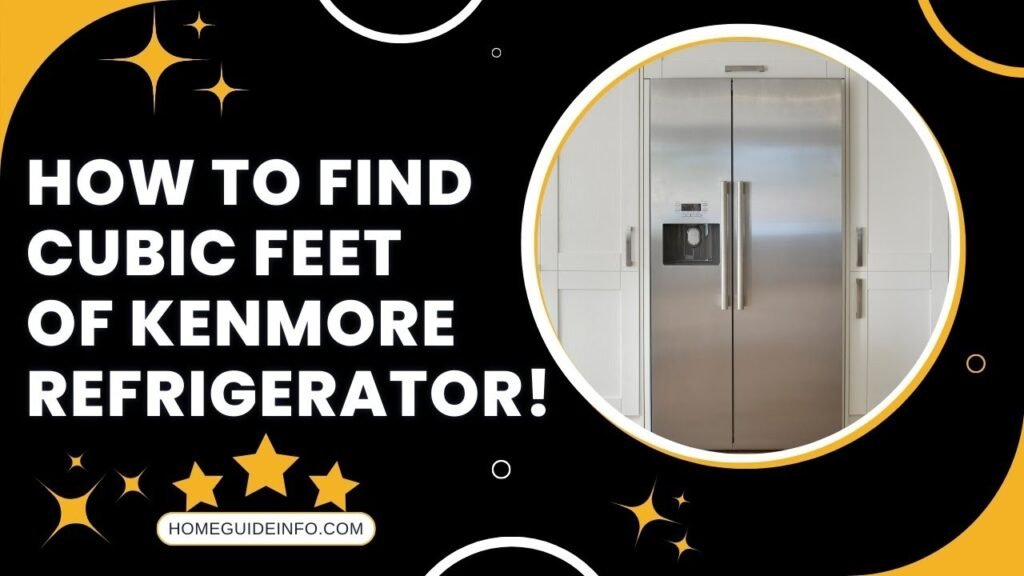 Find Cubic Feet Kenmore Refrigerator