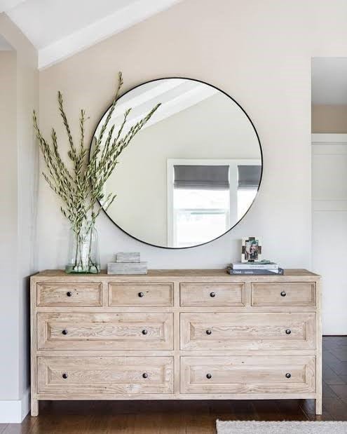 How High Hang Mirror Over Dresser