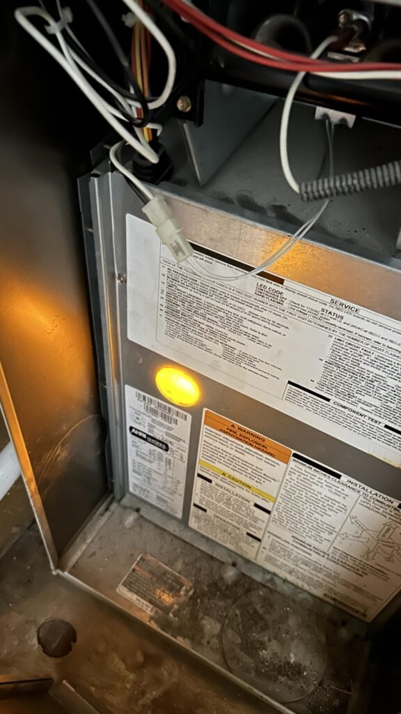 Orange Light on Furnace