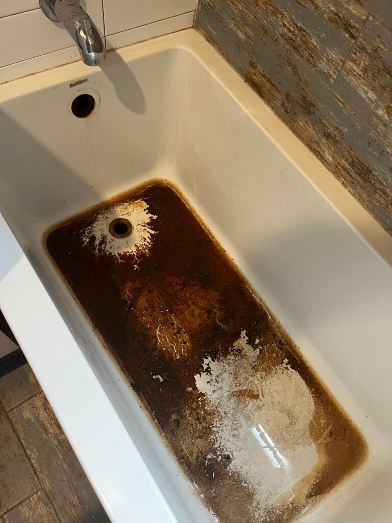 Poop Go down the Bathtub Drain