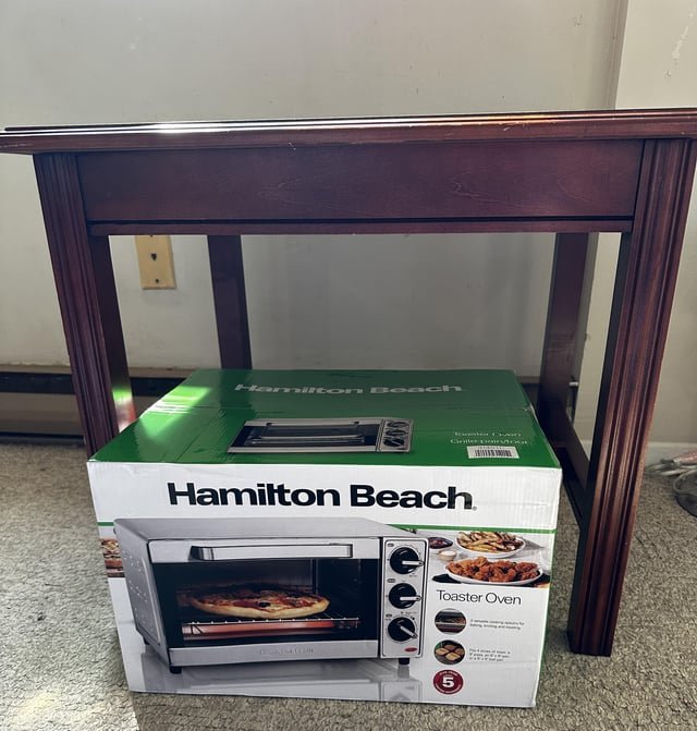 Toaster Oven on Top Microwave