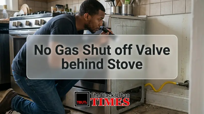 No Gas Shut off Valve behind Stove