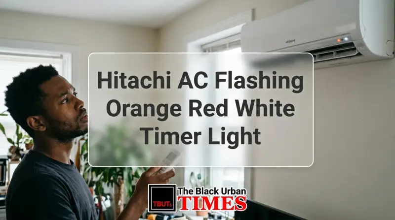 Hitachi AC Flashing Orange Red White Timer Light