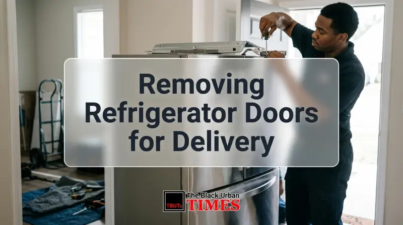 Removing Refrigerator Doors for Delivery