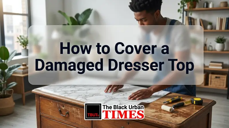 How to Cover a Damaged Dresser Top