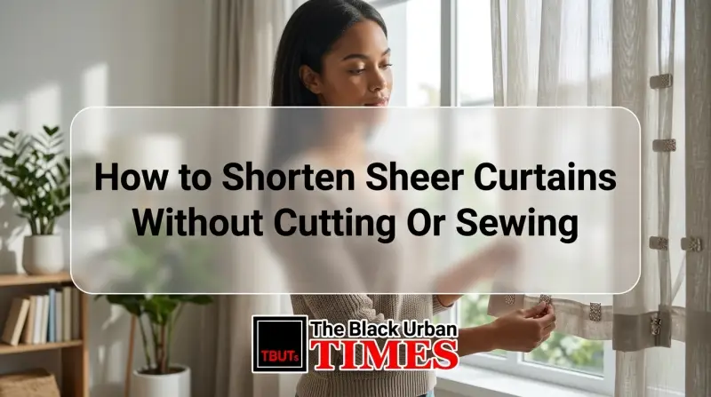 How to Shorten Sheer Curtains Without Cutting Or Sewing