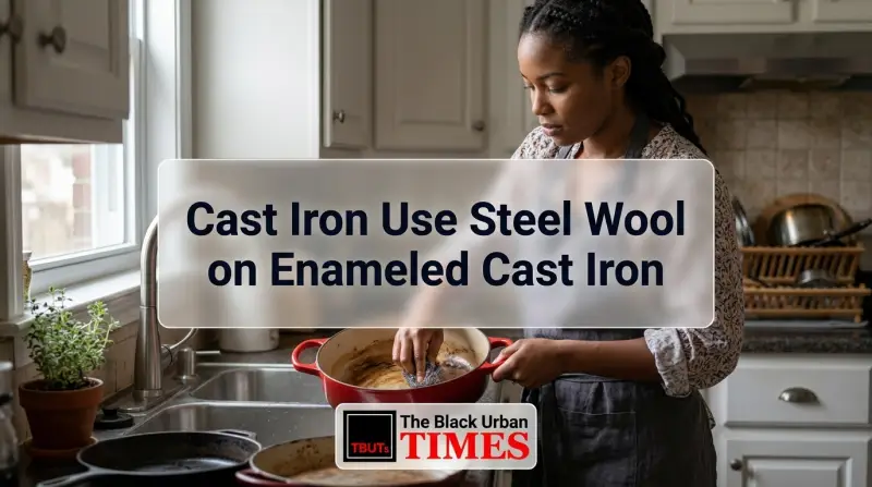 Cast Iron Use Steel Wool on Enameled Cast Iron