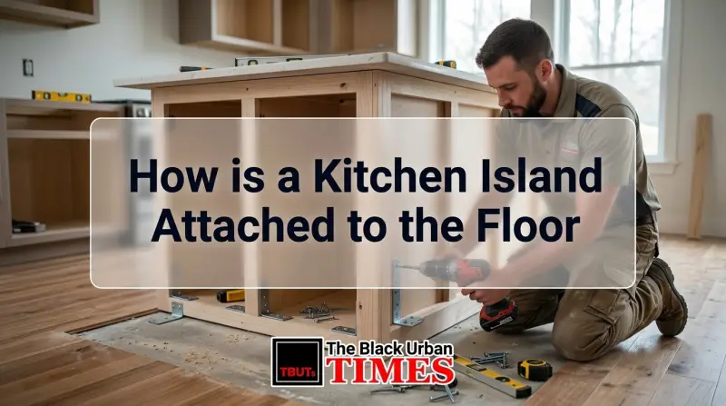How is a Kitchen Island Attached to the Floor