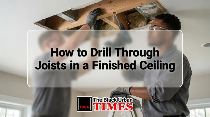 How to Drill Through Joists in a Finished Ceiling