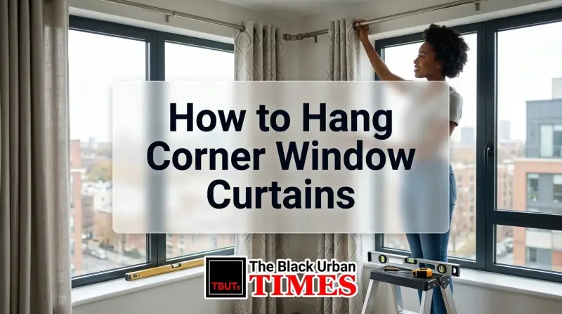 How to Hang Corner Window Curtains