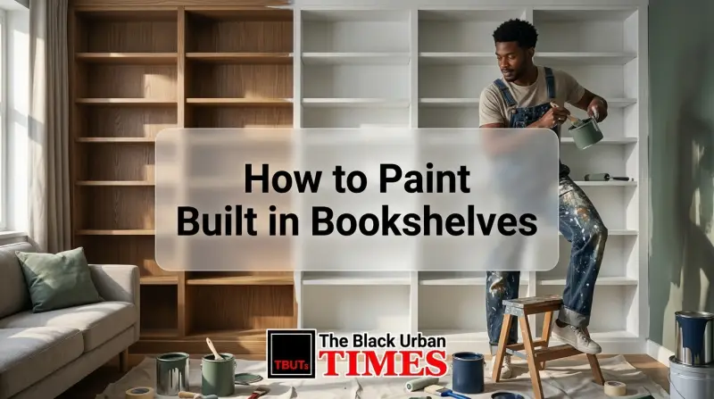 How to Paint Built in Bookshelves