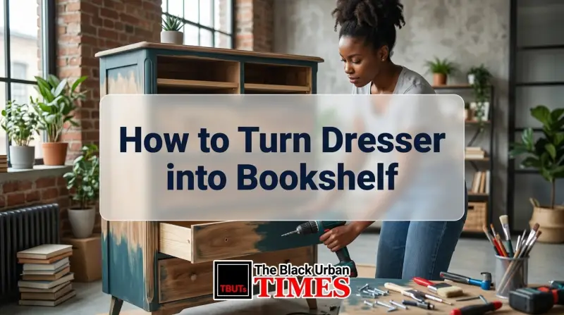 How to Turn Dresser into Bookshelf